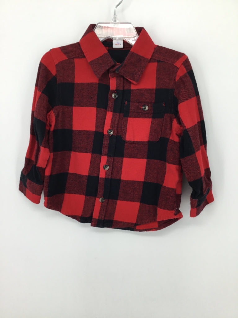 Old Navy Child Size 2 Red Checkered Shirt - boys