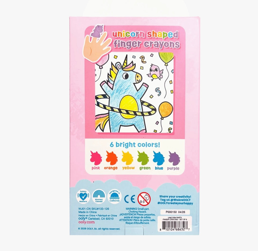 Ooly - Finger Crayons (Unicorn Party!)
