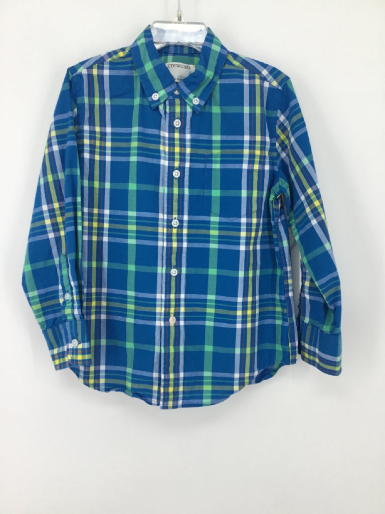 Crewcuts Child Size 4 Blue Plaid Shirt - boys