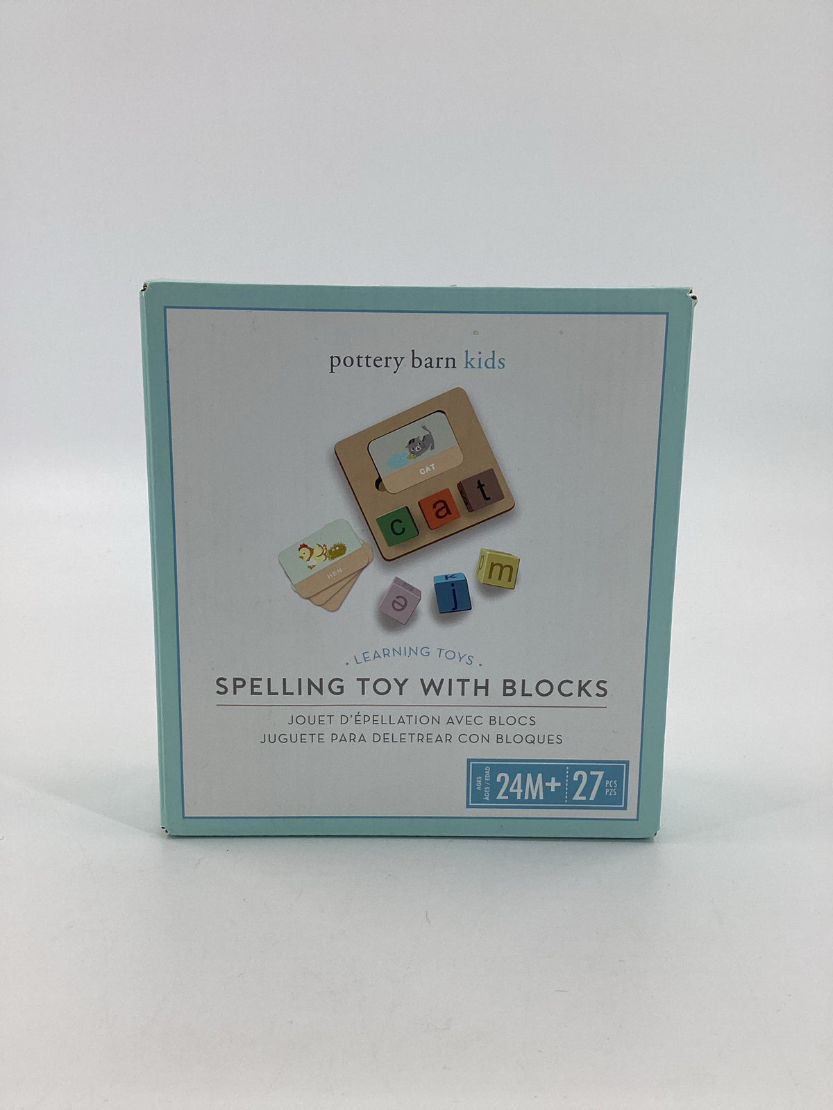 Pottery Barn Kids Wooden Spelling Toy with Blocks