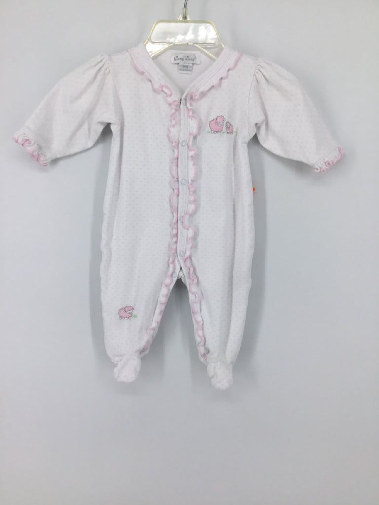 Kissy Kissy Child Size Newborn Pink Sleepers