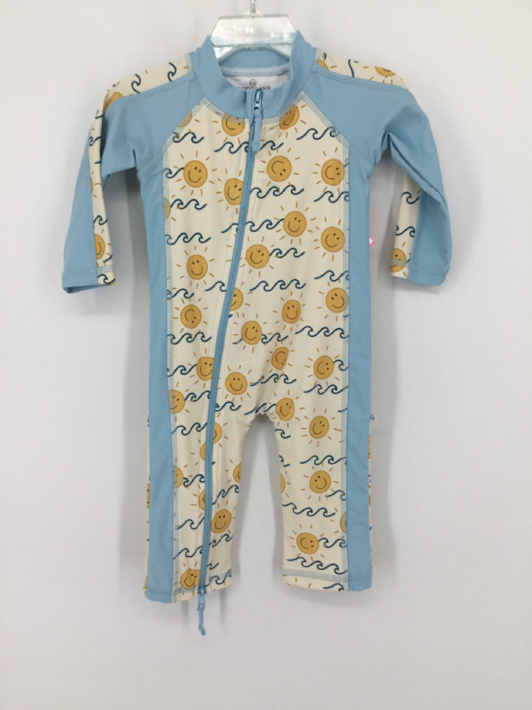 Caden Lane Child Size 3-6 Months Blue Print Swimwear - boys