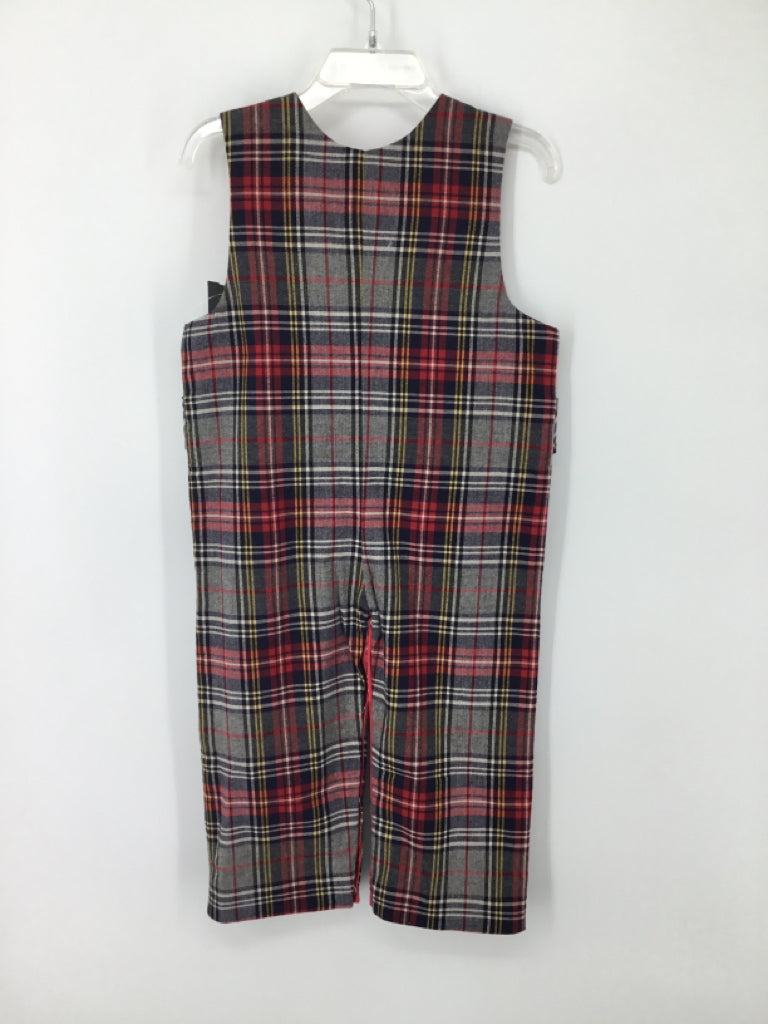 The Beaufort Bonnet Co Child Size 12-18 Months Gray Plaid Outfit - boys