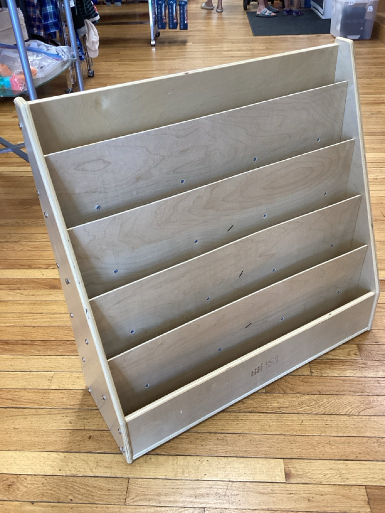 ECR 4Kids 5-Tier Front-Facing Wooden Kids Book Display Shelf