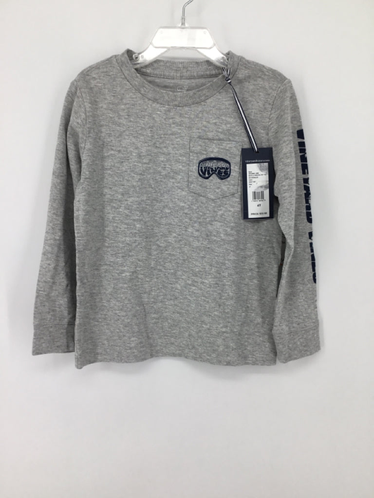 vineyard vines Child Size 4 Gray screen printed T-shirt - boys