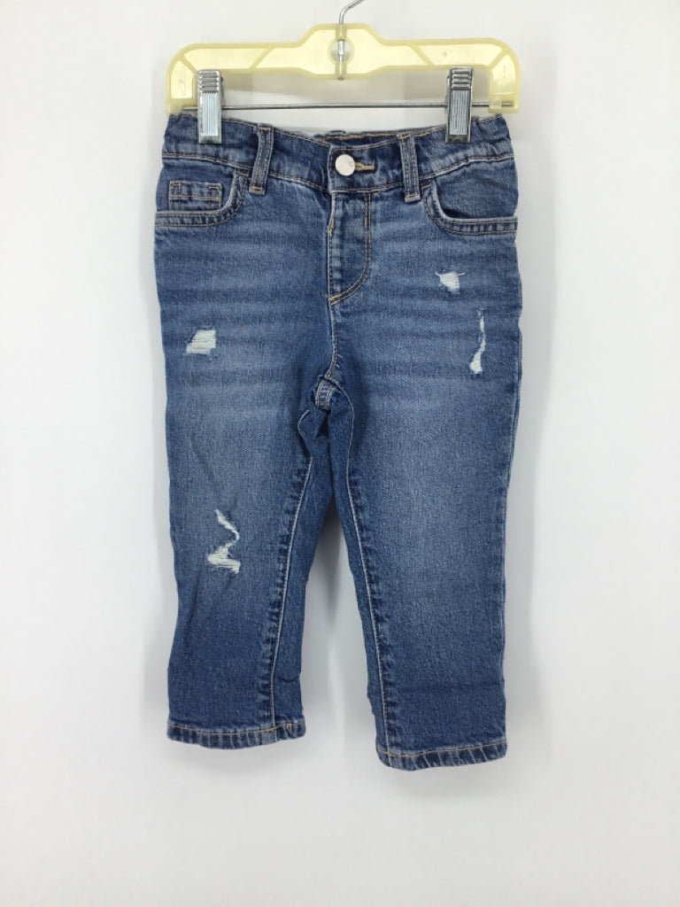 Childrens Place Child Size 2 Blue Solid Jeans - boys