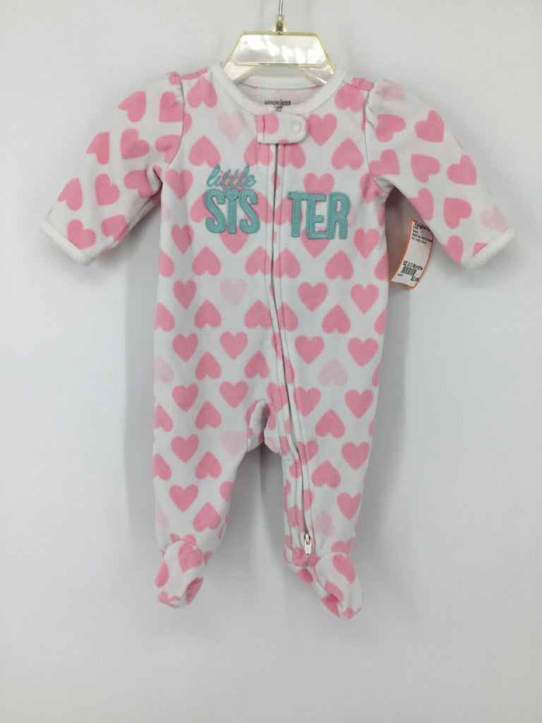 Simple Joys made by Carters Child Size 0-3 Months Pink Sleepers