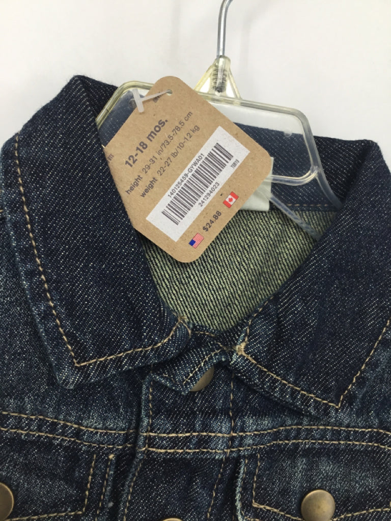 Crazy 8 Child Size 12-18 Months Blue Solid Jacket - boys