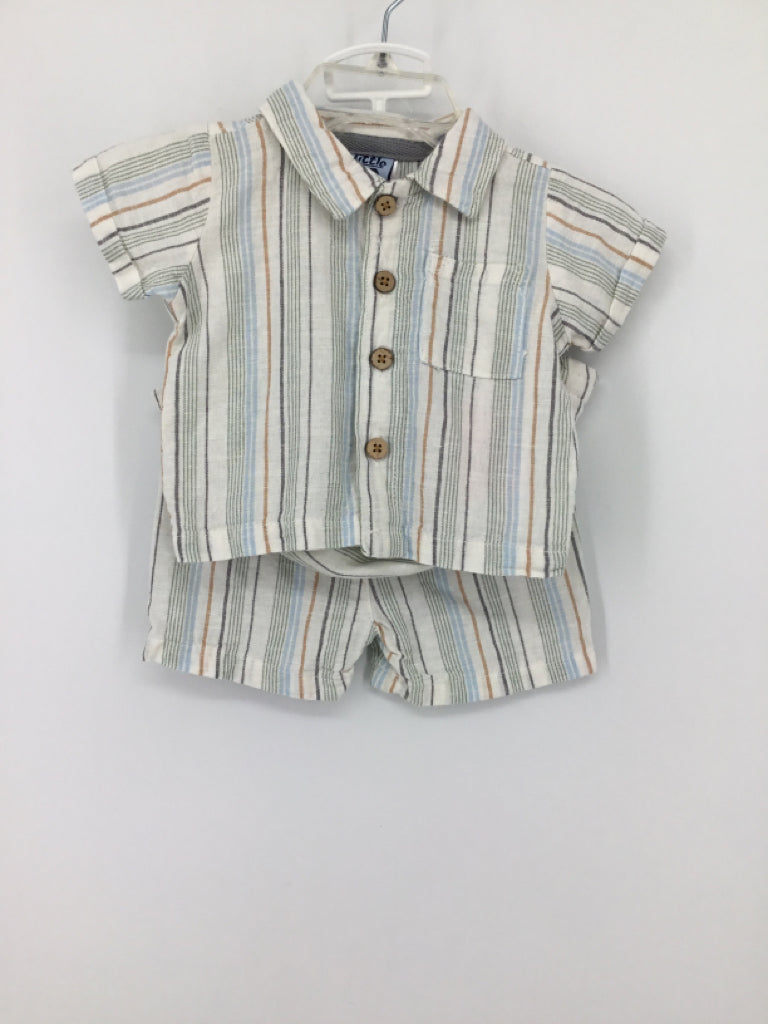 Little Lad Child Size 0-3 Months Multi-Color Stripe Outfit - boys