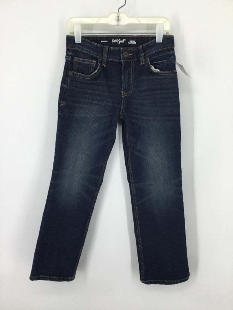 Cat & Jack Child Size 8 Blue Solid Jeans - boys