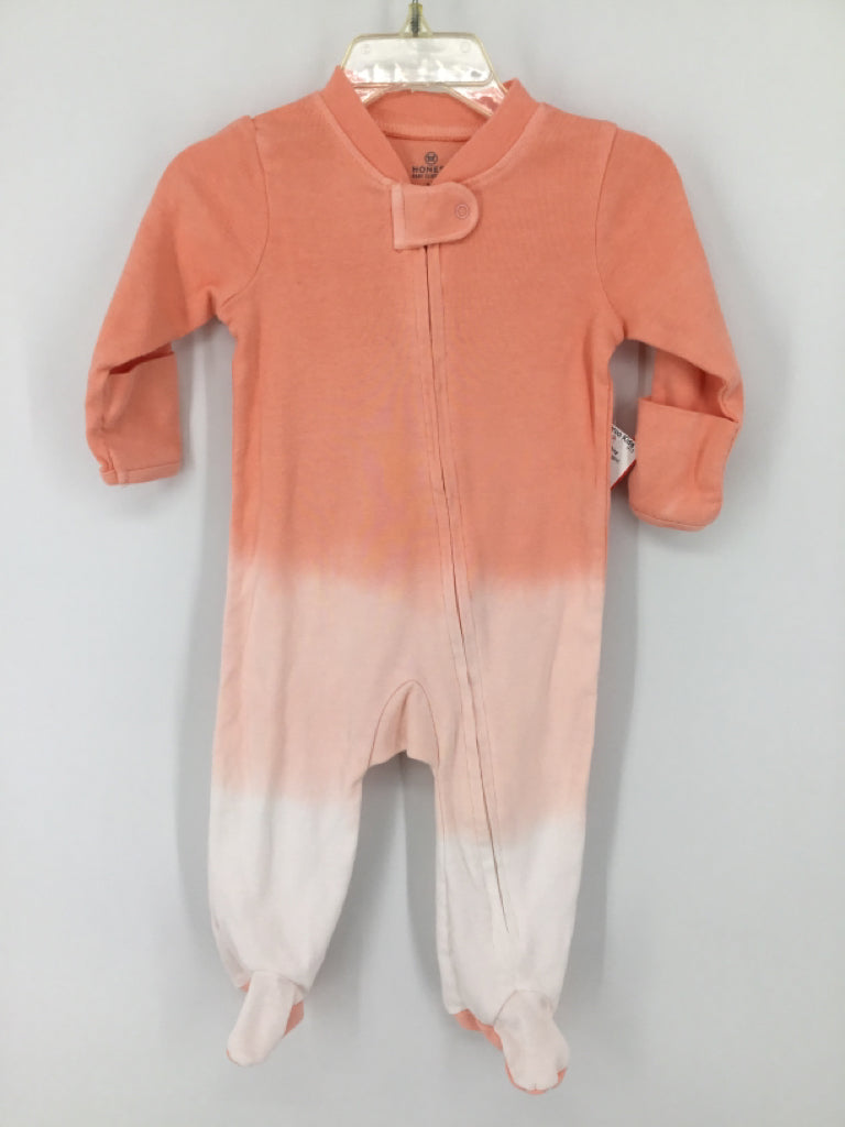 Honest Baby Clothing Child Size 3-6 Months Peach Sleepers