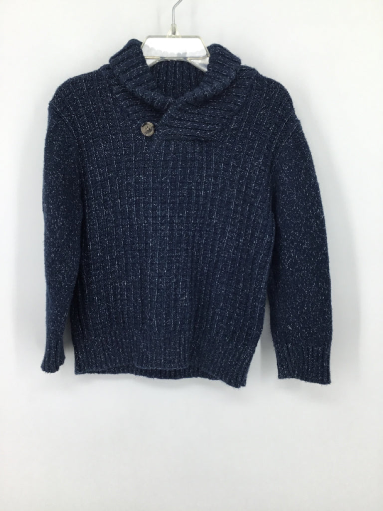 Cat & Jack Child Size 4 Blue Marbled Sweater - boys