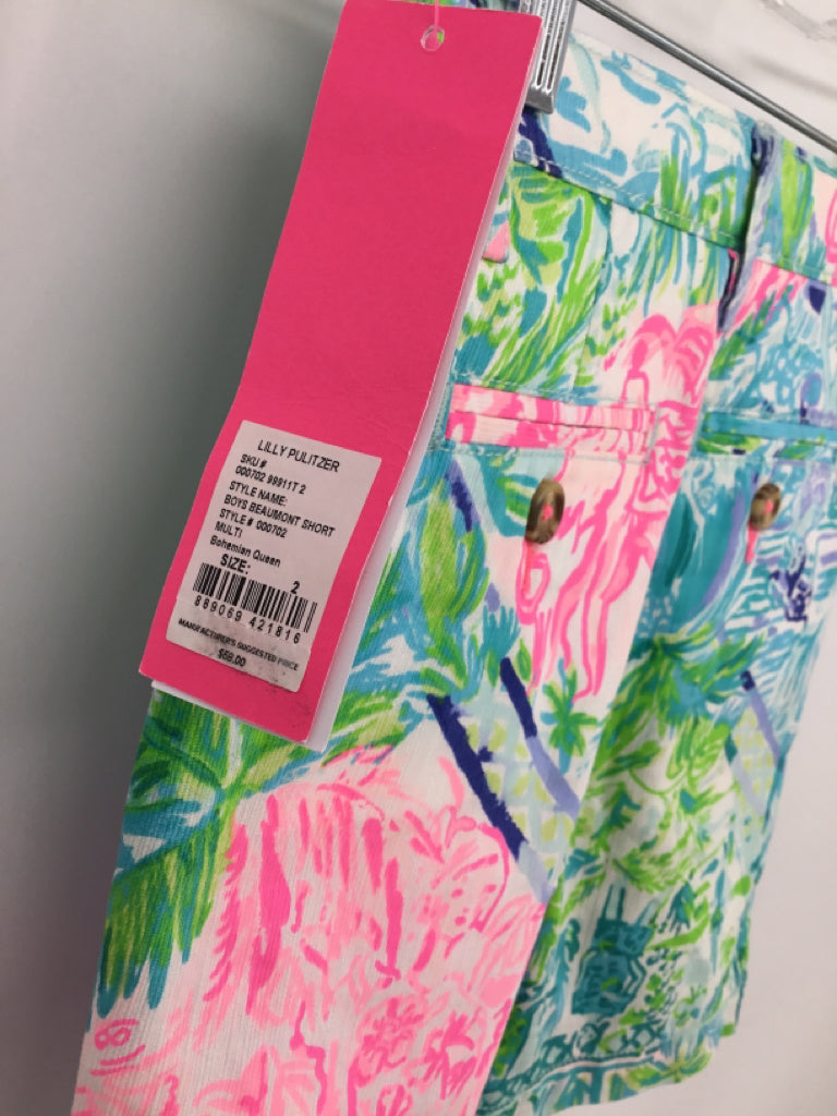 Lilly Pulitzer Child Size 2 Blue Print Shorts - boys