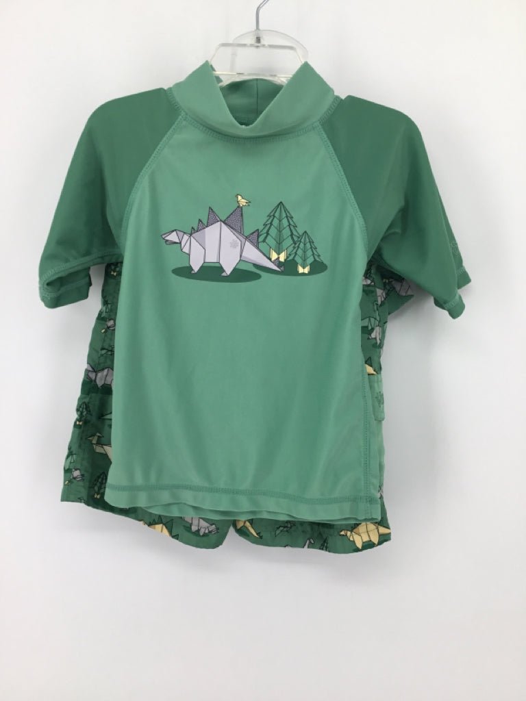 UV Skinz Child Size 4 Green screen printed Swimwear - boys