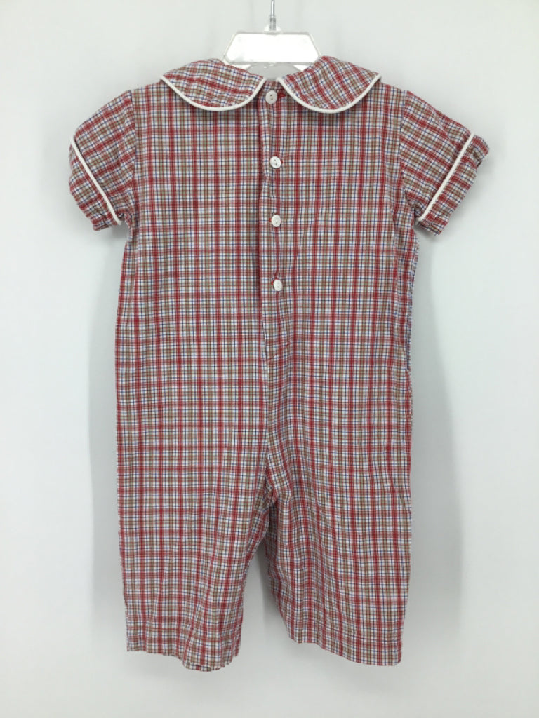 Abielle Child Size 9 Months Red Plaid Pants - boys