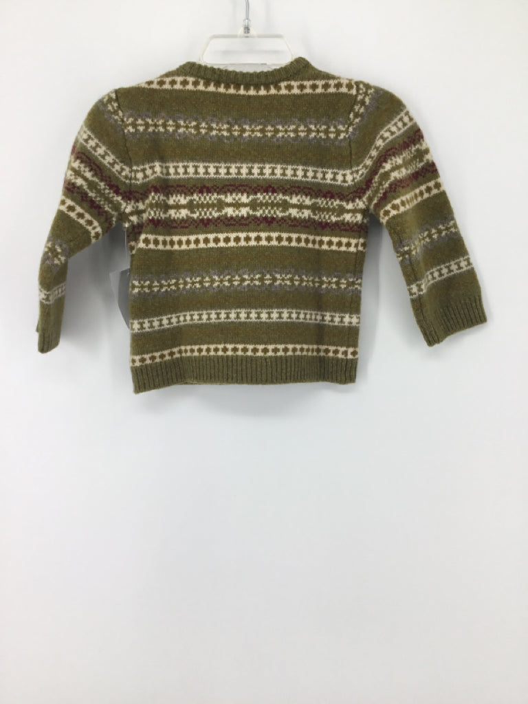 Bonpoint Child Size 18 Months Green Print Sweater - boys