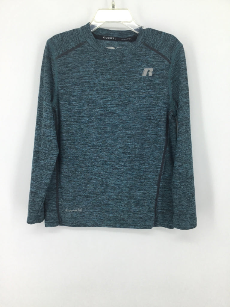 Russell Child Size 4 Teal Marbled T-shirt - boys