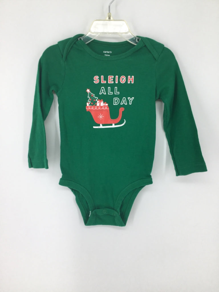 Carter's Child Size 24 Months Green Christmas Onesie