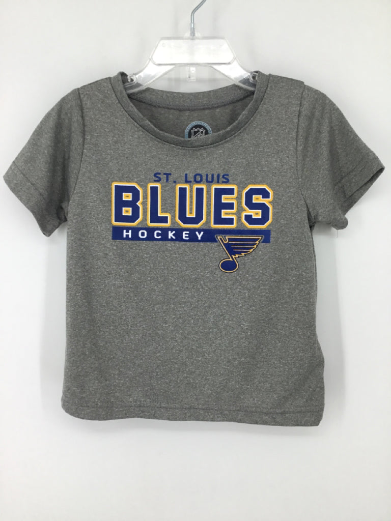 NHL Child Size 2 Gray Blues T-shirt - boys
