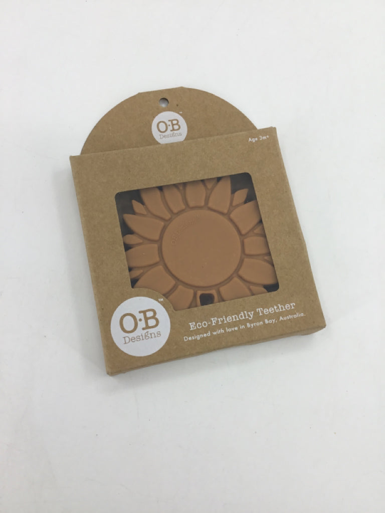 OB Designs Orange Silicone Sunflower Teether