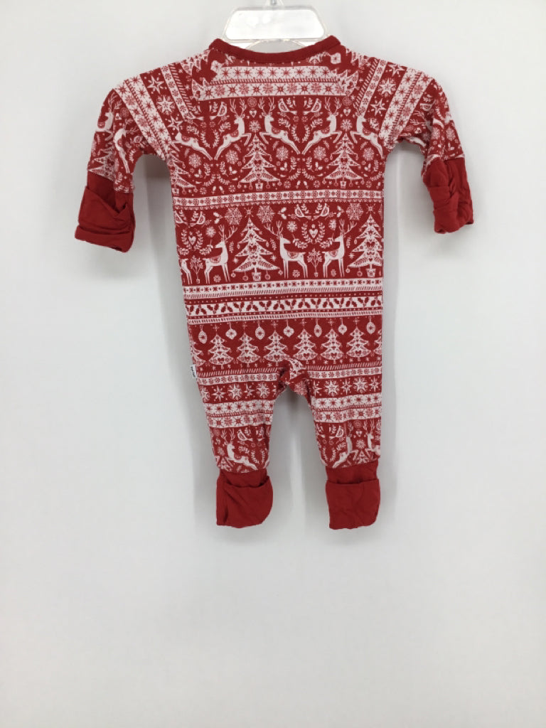 Little Sleepies Child Size Preemie Red Christmas Pajamas