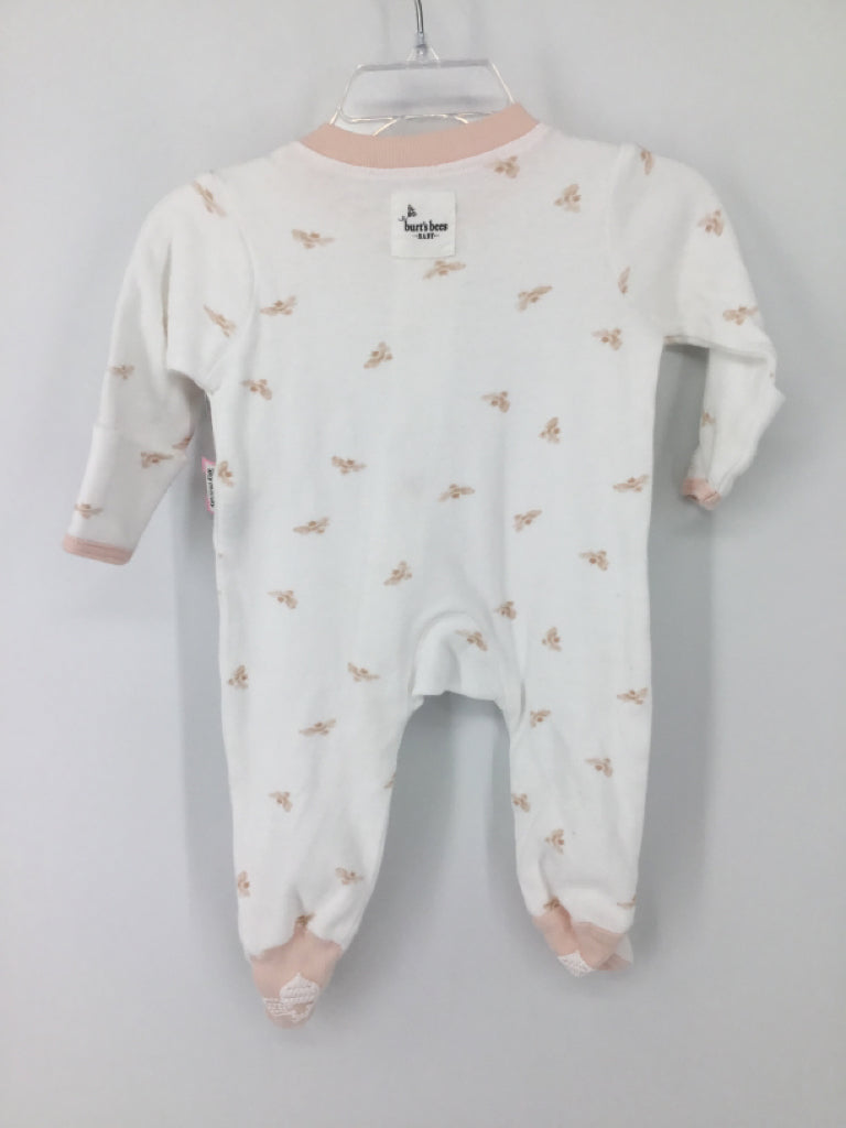 Burt's Bees Baby Child Size Newborn Pink Sleepers