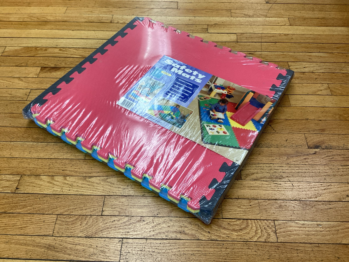 Multi-Color Interlocking Foam Floor Mats - 24 in x 24 in