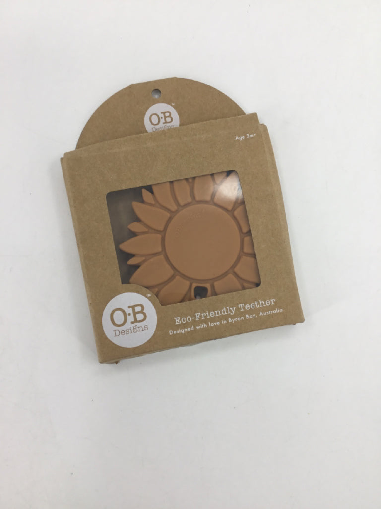 OB Designs Orange Silicone Sunflower Teether