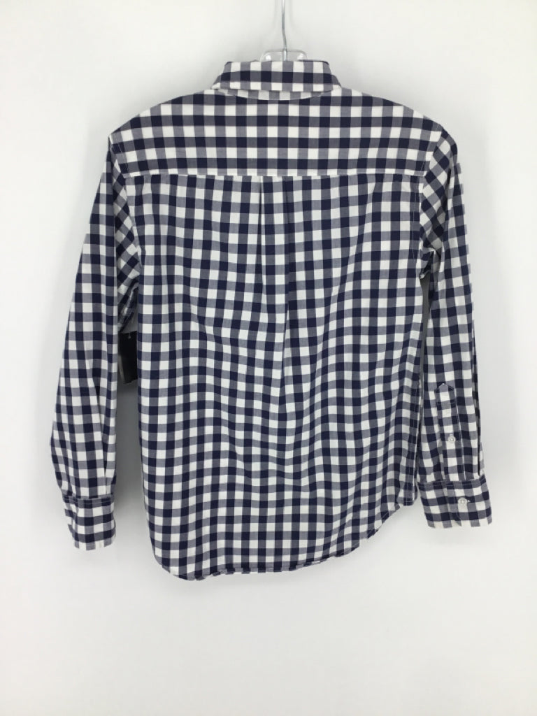 Crewcuts Child Size 8 Navy Gingham Shirt - boys