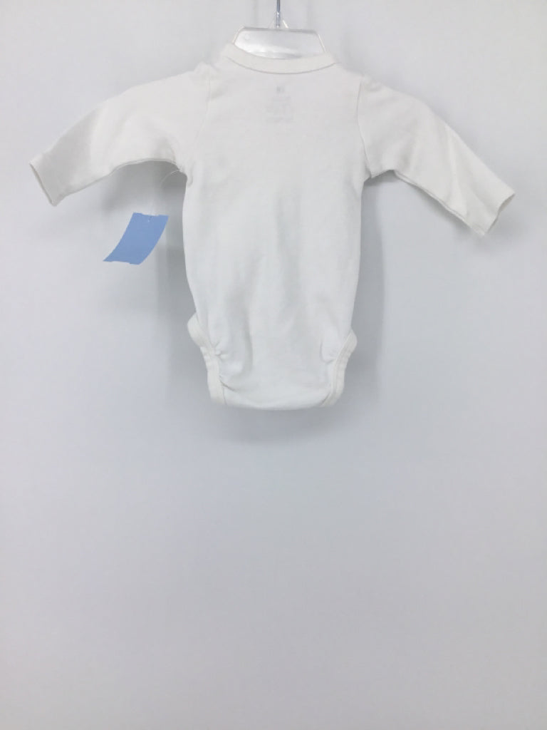 H & M Child Size Newborn White Onesie