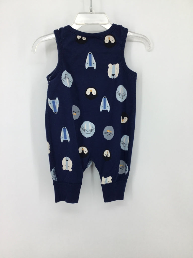Hanna Andersson Child Size 0-3 Months Navy Animal Print Outfit - boys