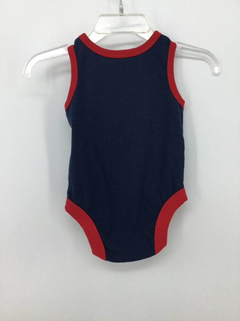 Celebrate! Child Size 0-3 Months Navy Stars & Stripes Onesie