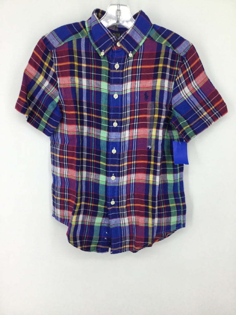 Ralph Lauren Child Size 8 Multi-Color Plaid Shirt - boys