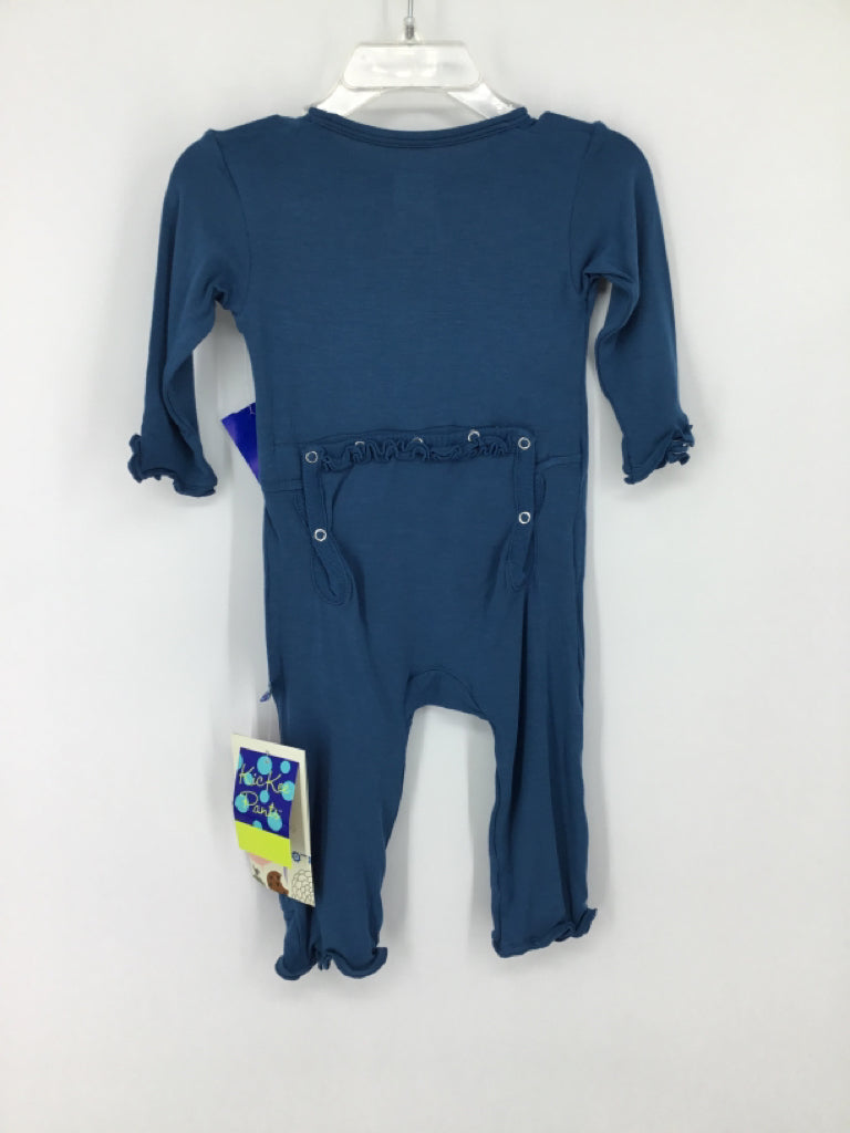 Kickee Pants Child Size 3-6 Months Teal Pajamas - girls