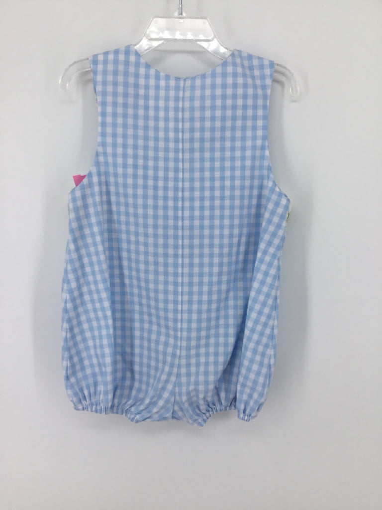 Stitchy Fish Child Size 2 Blue smocked Outfit - boys