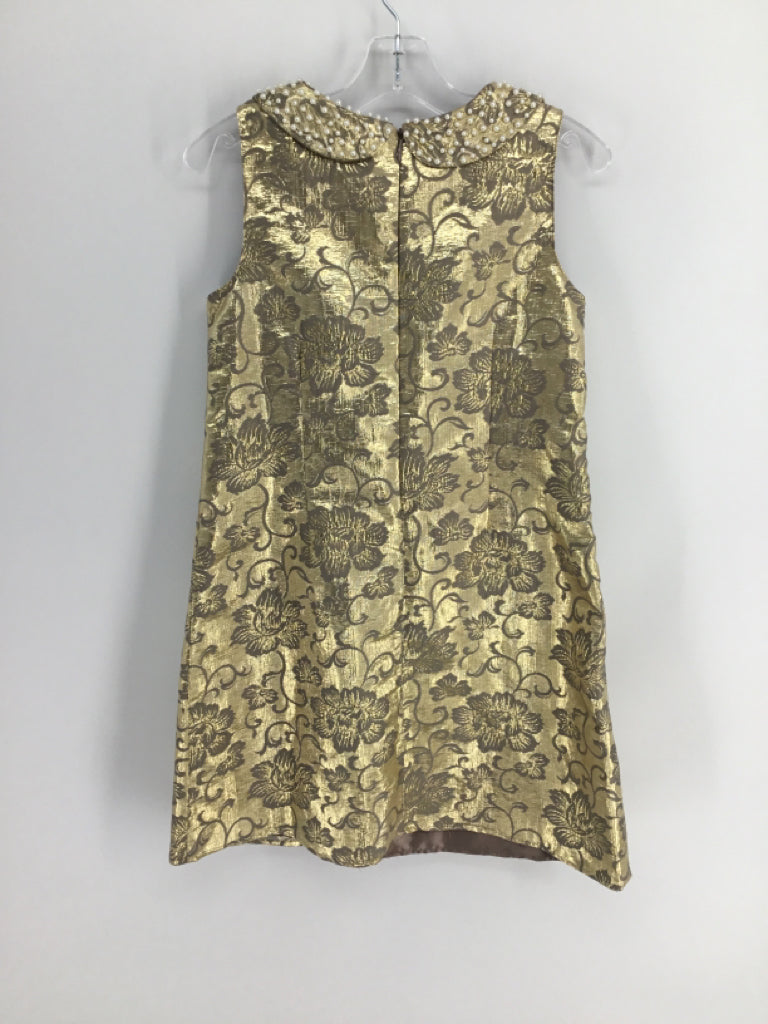 Monsoon Child Size 10 Gold Dress - girls