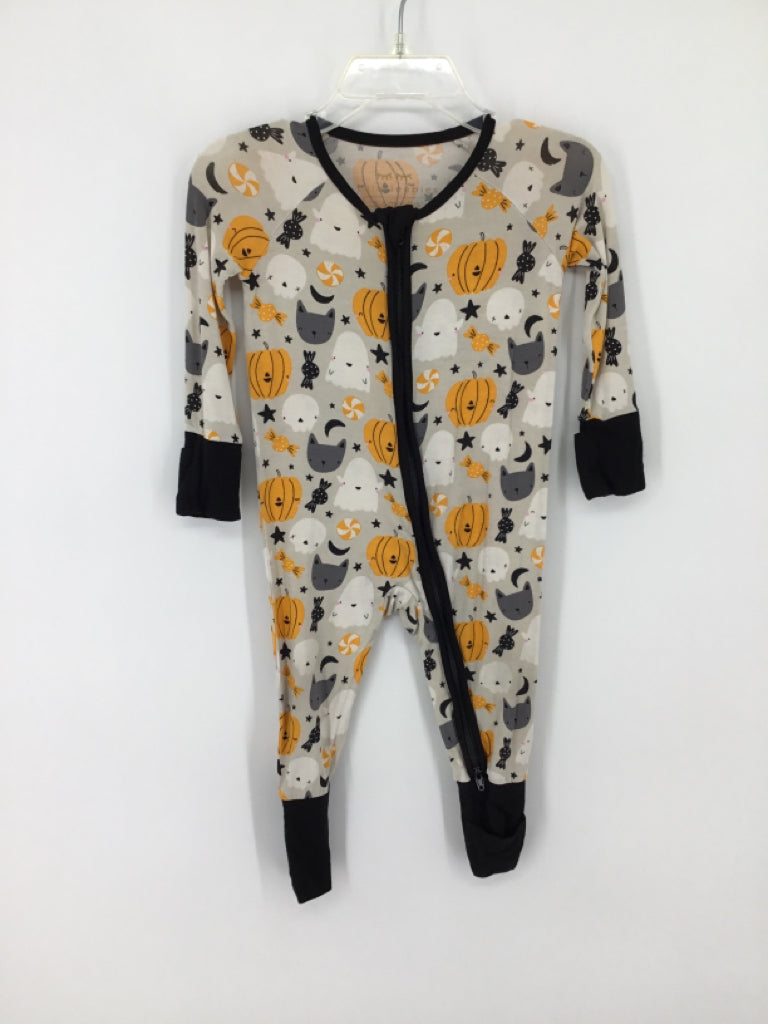 Little Sleepies Child Size 3-6 Months Black Halloween Pajamas