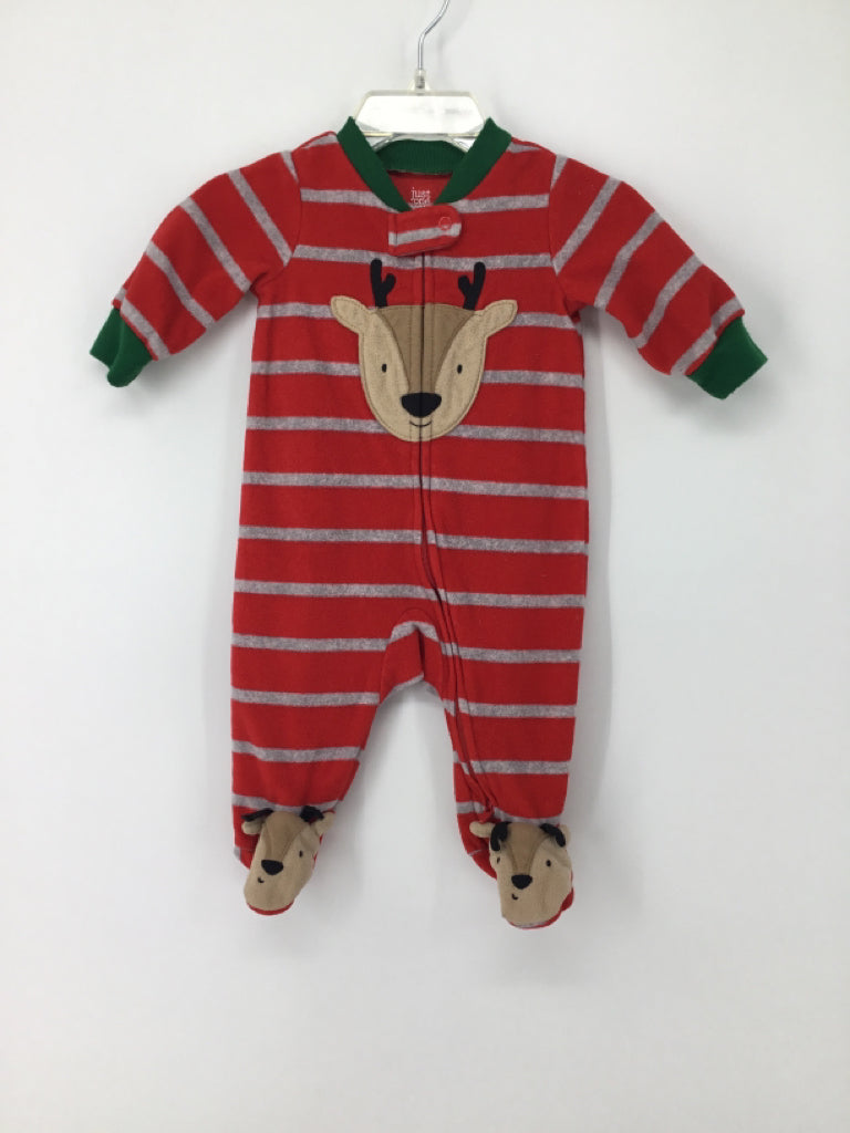 Just One You Made by Carters Child Size 3 Months Red Christmas Sleeper