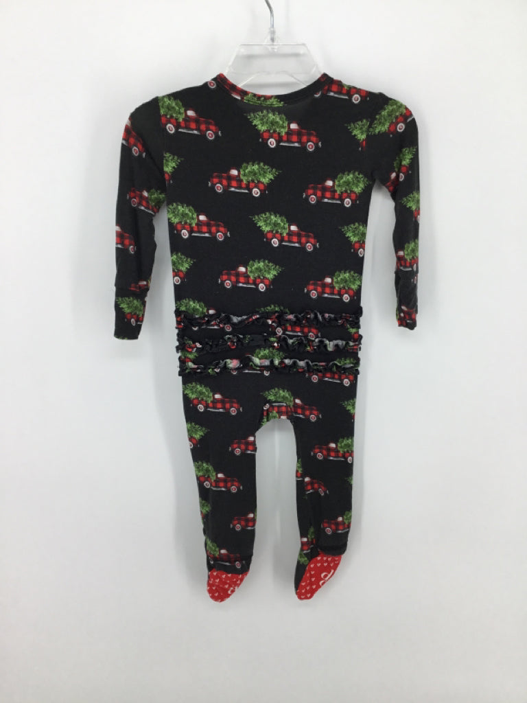 Posh Peanut Child Size 6-9 Months Black Christmas Sleeper