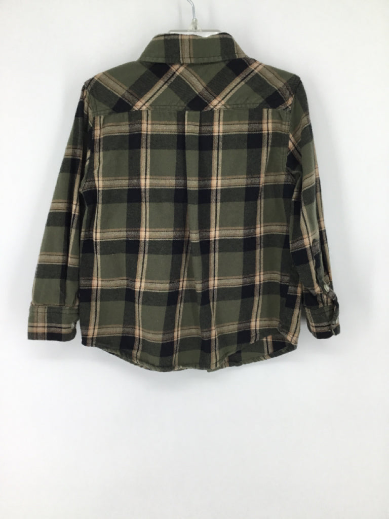 Scene & Heard Child Size 4 Green Plaid Shirt - boys