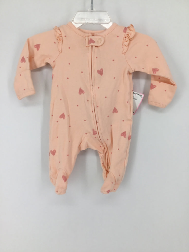 Child of Mine Child Size Newborn Peach Sleepers