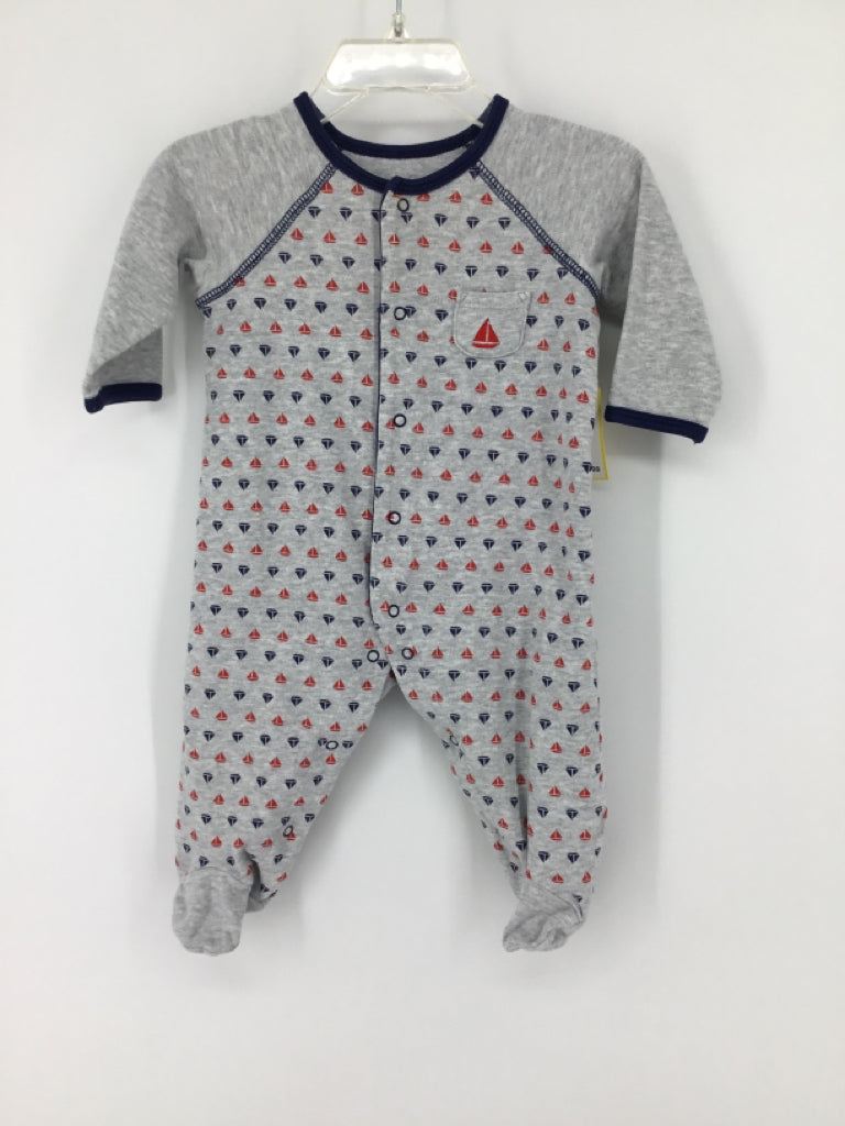 Little Me Child Size 6 Months Gray Sleepers