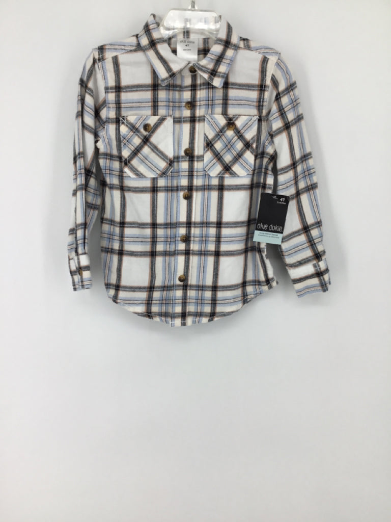 okie dokie Child Size 4 Multi-Color Plaid Shirt - boys