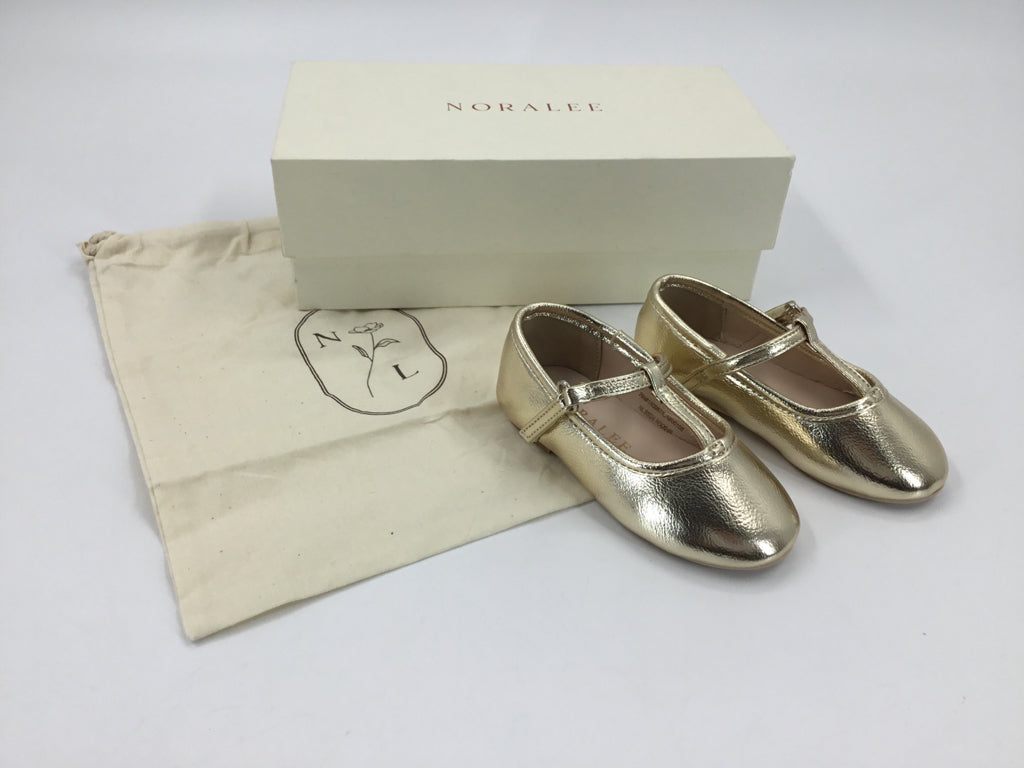 Noralee Child Size 5 Toddler Gold Dress Shoes