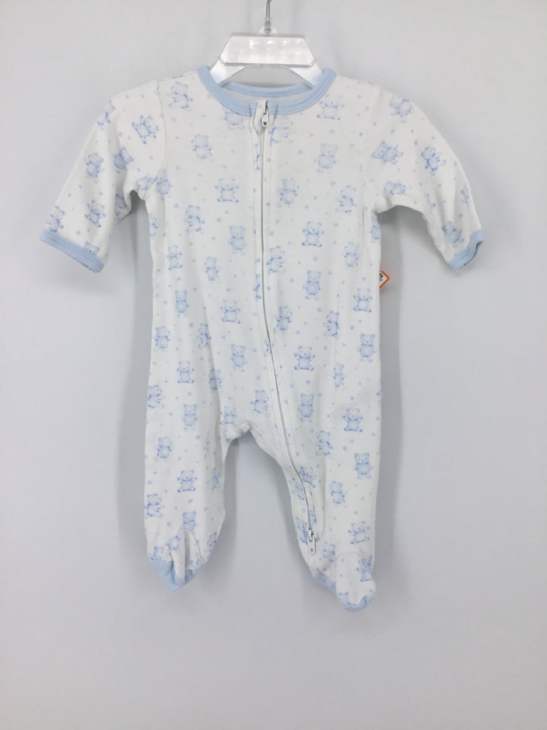 Little Me Child Size 3 Months Blue Sleepers
