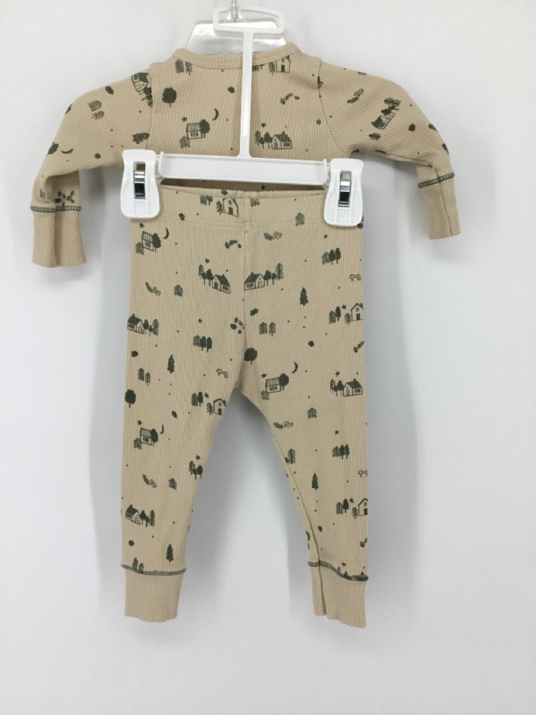 Tun Tun Child Size 3-6 Months Tan Print Pajamas - boys