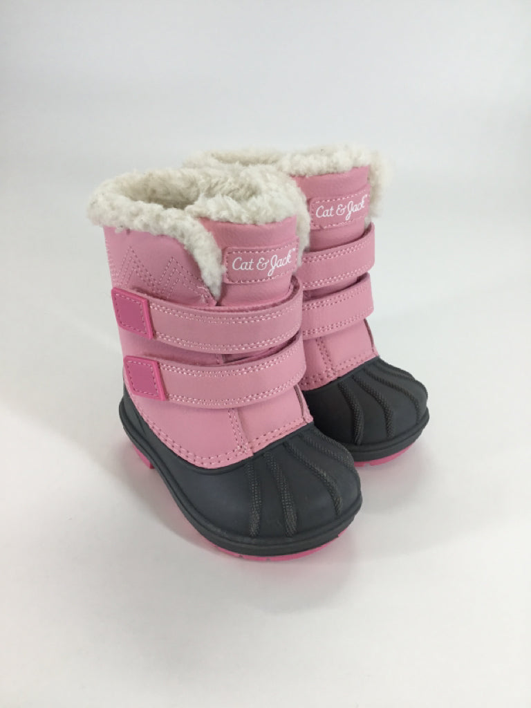 Cat & Jack Child Size 5 Toddler Pink Rain/Snow Boots