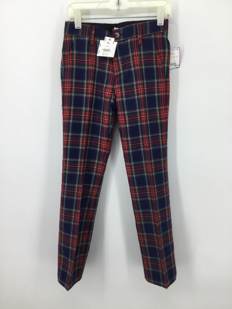 Janie and Jack Child Size 8 Blue Plaid Pants - boys