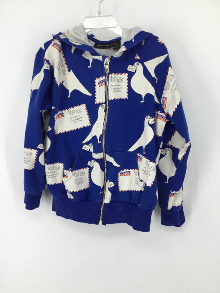 mini rodini Child Size 7 Blue Print Hoodie - boys