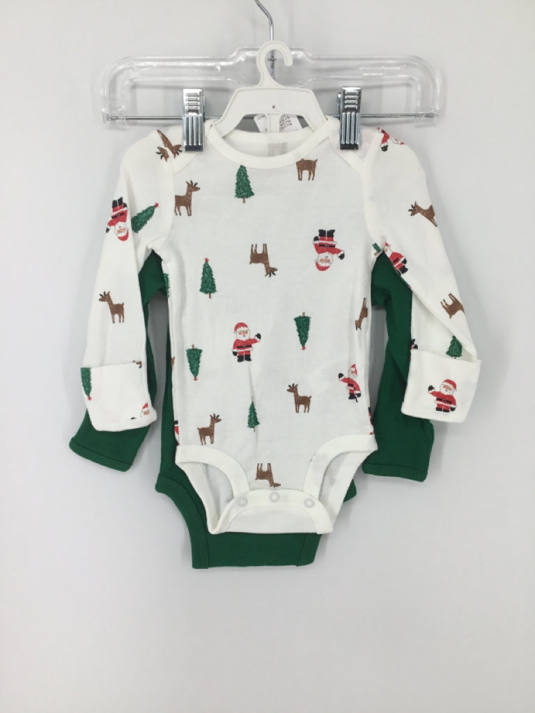 Just One You Made by Carters Child Size 3 Months Green Christmas Onesies
